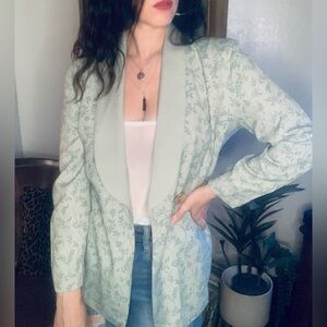 Vintage Rampage Light Blue Floral Blazer